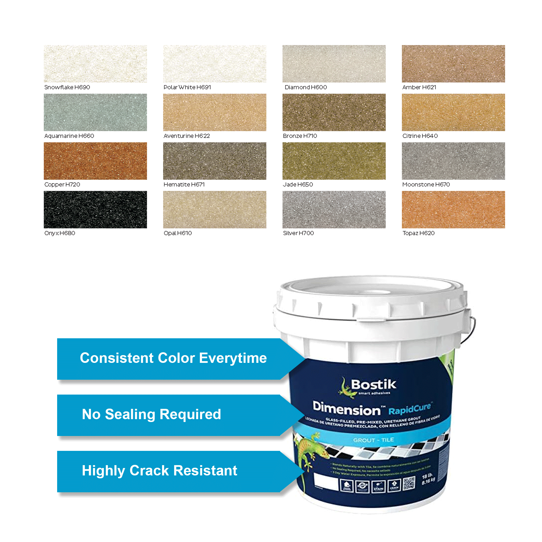 Dimension® RapidCure grout in Rockville from Aladdin Carpet and Floors