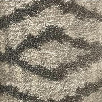 Nourison Ind. Diamond Striae Sterling 10x15 feet Polyester Carpet Remnant